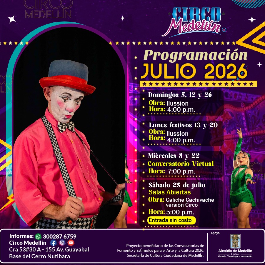 Eventos de Circo Medellín Julio 2026
