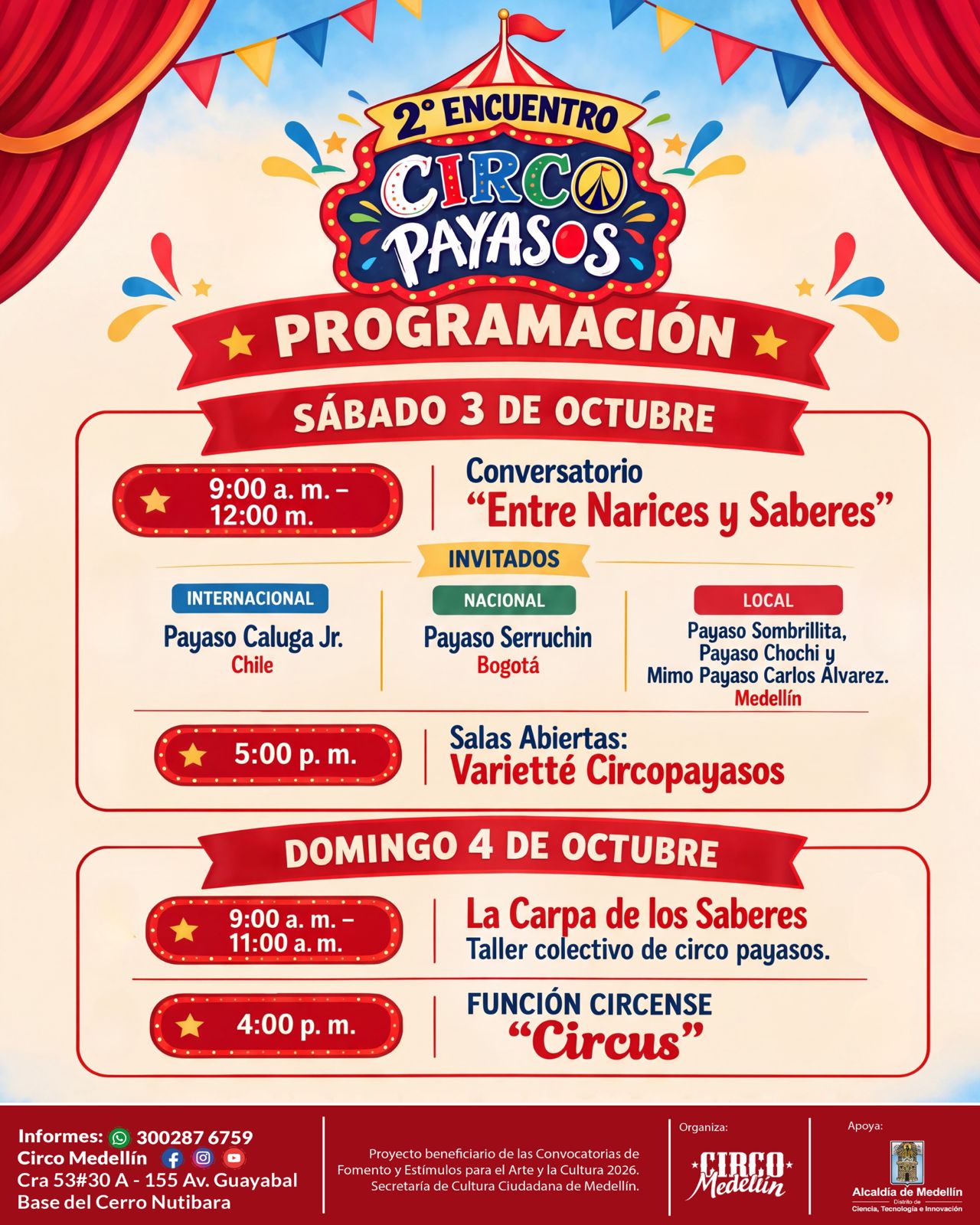 2 encuentro circo payasos programacion